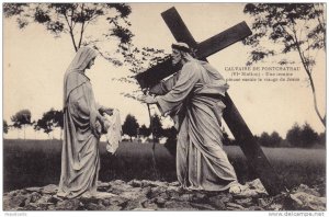 Calvaire De Pontchâteau, Une Lemme Pieuse Essuie Le Visage De Jesus, France,...