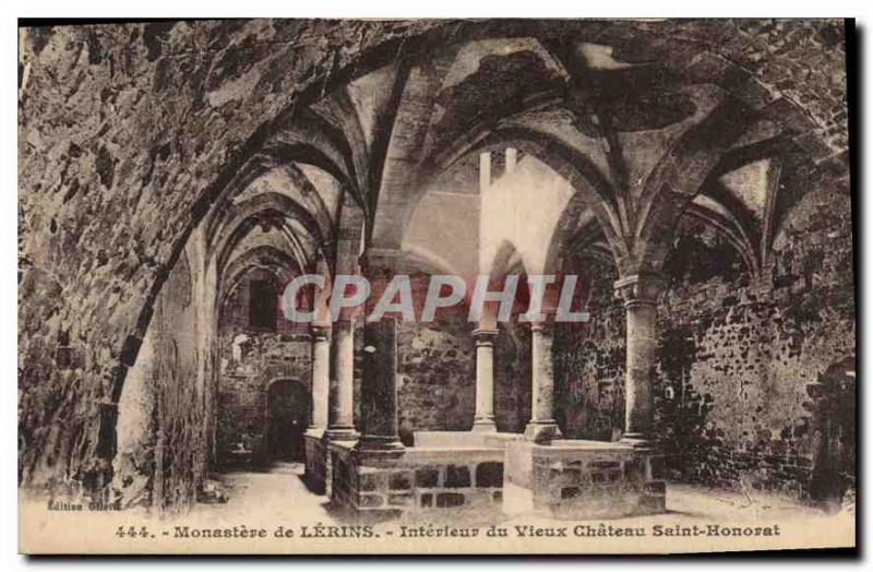 Postcard Old Monastery of Lerins Interieur du Vieux Chateau Saint Honorat