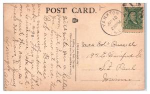 1908 State Hospital, Yankton, SD Postcard