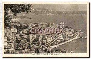 Monaco Monte Carlo Old Postcard General view