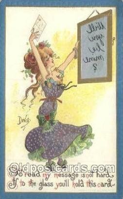 Mirror Girl Artist Dwig, Dwiggens, 1911 light corner wear