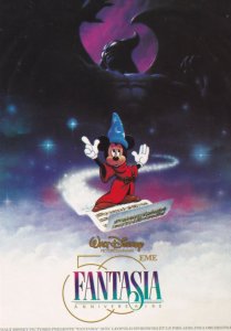 Fantasia Anniversaire Eurodisney Walt Disney Cinema Poster Postcard