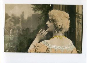 3078608 Lina CAVALIERI Italian OPERA Star Vintage PHOTO Tinted
