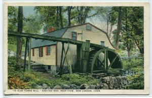 Water Mill New London Connecticut 1924 postcard