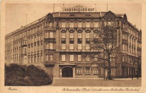 Berlin Germany 1930 Postcard Hotel Habsburger Hof Posted to USA