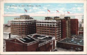 Office Buildings Seattle WA Washington Downtown SH Kress c1929 Postcard E29