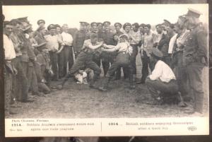 Mint France RPPC Postcard European War Nantes English Soldiers Enjoying Themsel