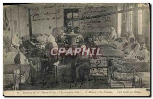 Postcard Old Sante Army Battle of the Marne St Dizier A bathroom injured