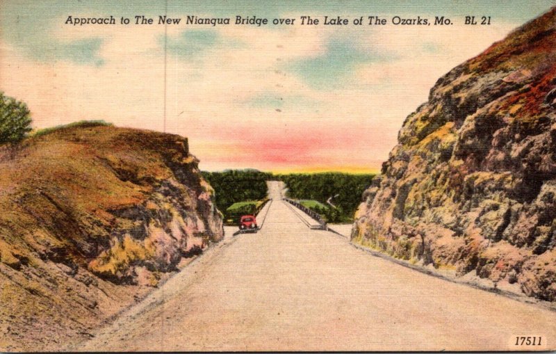 Missouri Lake Of The Ozarks Approach To The New Niangua Bridge 1951