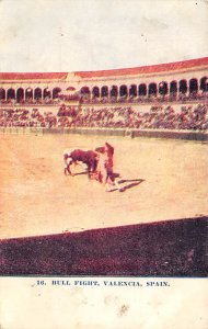 Bull Fight Tarjeta Postal Bullfighting Writing on back 