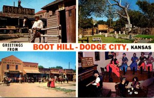 Greetings From Boot Hill Dodge City Kansas Split View