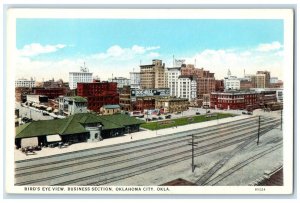 c1930's Bird's Eye View Business Section Oklahoma City OK Vintage Postcard