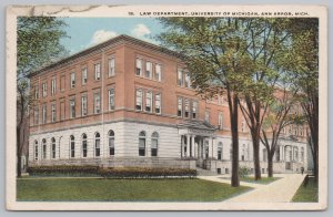 State~Law Department Bldg~University Of Michigan In Ann Arbor~PM 1919 Postcard