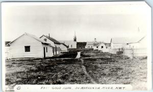 RPPC  FORT GOOD HOPE, Northwest Territories, Canada  STREET SCENE  Postcard