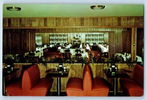 New Berlin New York Postcard Deer Path Motel Restaurant Interior c1960 Vintage