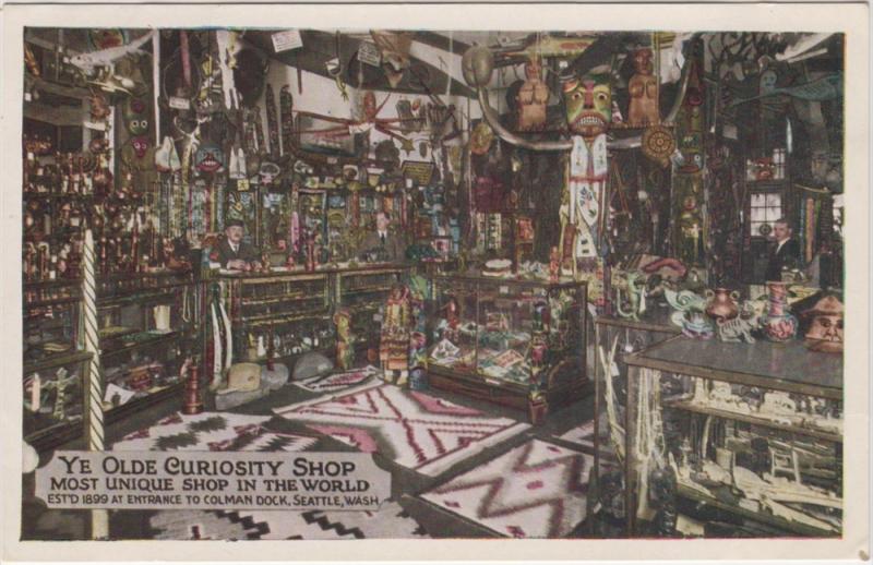 3168 WA Seattle  Ye Olde Curiosity Shop Interior  most unique shop in the world