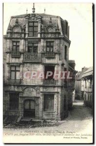 Old Postcard Ploermel House of the Dukes of Brittany