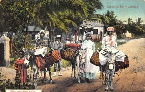 Jamaica Going Home From Market Postcard