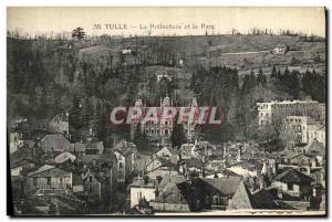 Old Postcard Tulle Prefecture and the Park