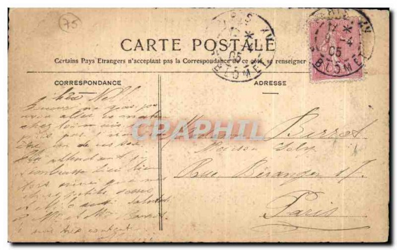 Postcard Old Paris Map perspective of I Royal Military School