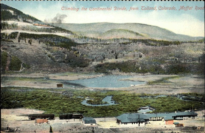 Tolland Colorado CO Continental Divide Train Station Depot c1900s-20s Postcard