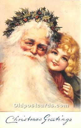 Santa Claus Postcard Old Vintage Christmas Post Card Reproduction Unused