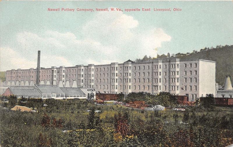 Newell West Virginia~Newell Pottery Company~c1910 Wilson Stat'y Co Postcard