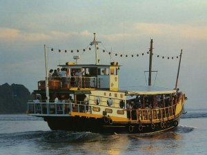 Water Tours Singapore Sunset Cruise to Southerm Islands Vintage Postcard