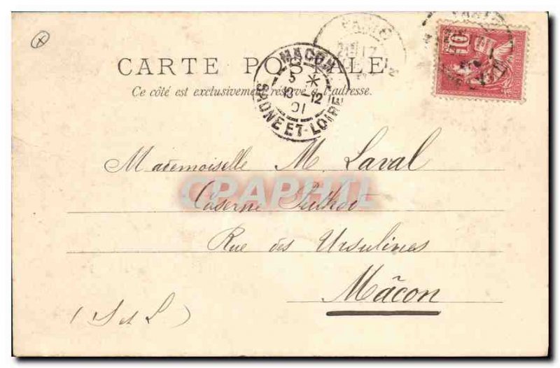 Old Postcard Paris Bastille Square