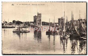 Old Postcard La Rochelle Boat Fishing Boats in