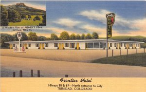 J39/ Trinidad Colorado Postcard Linen Frontier Motel HWY 85 & 87   16