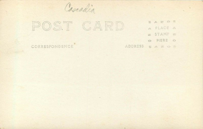 Vintage RPPC Postcard Shot Pouch Falls near Cascadia OR Linn County