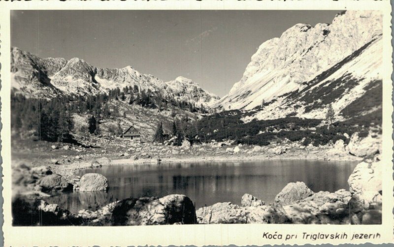 Slovenia Koča pri Triglavskih jezerih Vintage RPPC 08.35