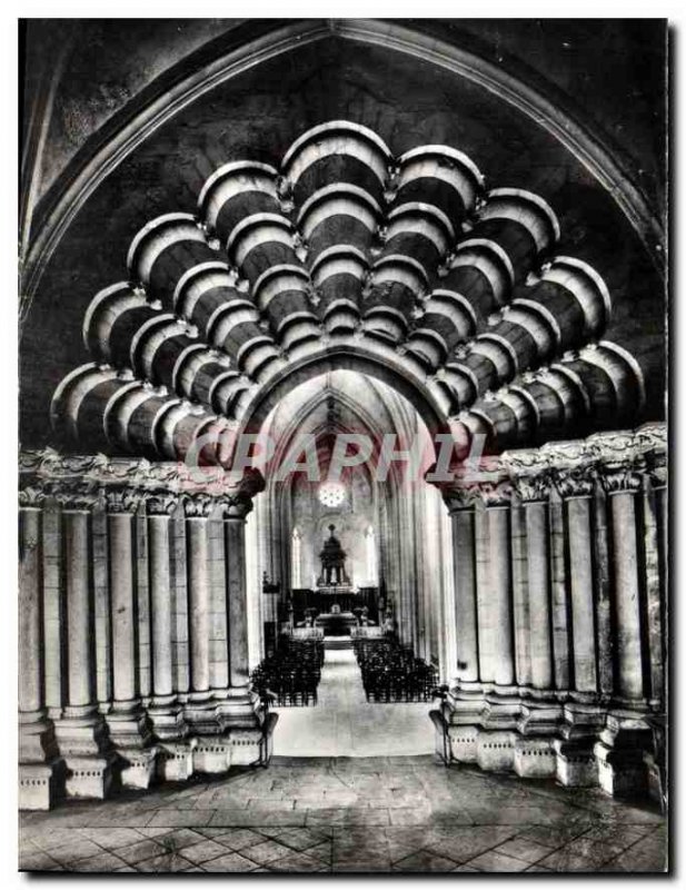 Modern Postcard Abbey Church N D Celles sur Belle remarkable Portal has Vauss...