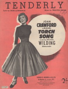 Joan Crawford Tenderly Rare Photo Cover Sheet Music