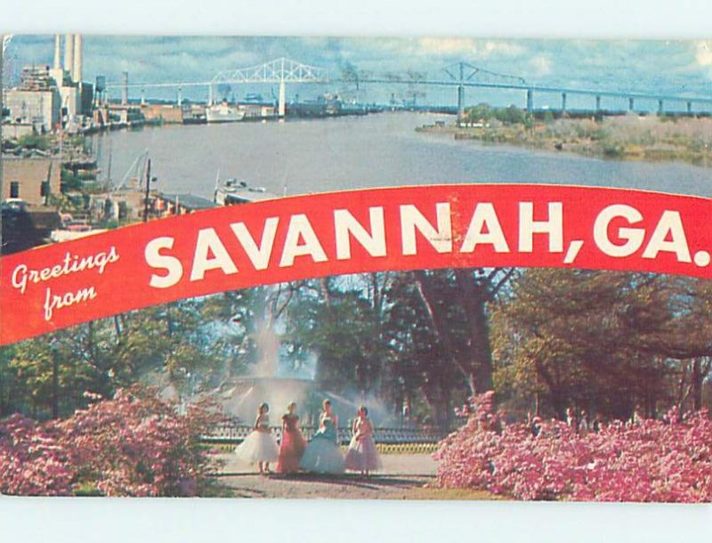 Pre-1980 BRIDGE SCENE Savannah Georgia GA H8445