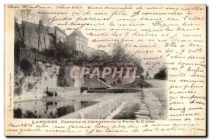 Langres - Fountain and Trough of the Gate St Didier - Old Postcard