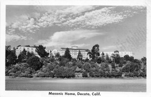 H51/ Decoto California Postcard RPPC Hayward c40s Masonic Home Building