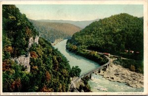 Vtg Gauley West Virginia WV New River Canyon 1910s Detroit Publishing Postcard