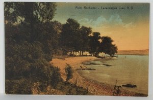 Canandaigua Lake NY Point Rochester Beach Scene 1911 to Hanover Pa Postcard R19