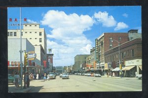 GREAT FALLS MONTANA DOWNTOWN STREET SCENE OLD CARS VINTAGE POSTCARD