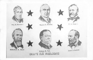 Ohio's Six Presidents View Postcard Backing 