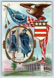Washington At Valley Forge First In War Peace Father Of His Countrymen Postcard