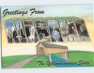 Postcard The Yellowhammer State, Greetings From Alabama