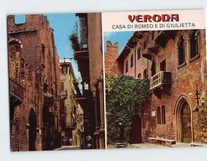 Postcard Casa di Romeo di Giulietta Verona Italy