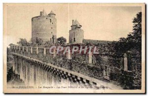 Old Postcard Fougeres Les Remparts Les Tours Melusine and Gobilin (XIII Seicle)