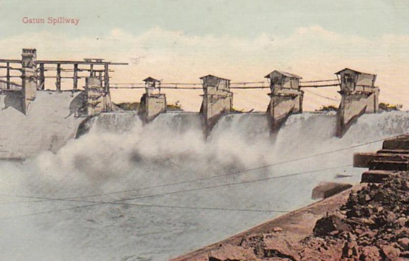 Panama Canal The Gatun Spillway 1919