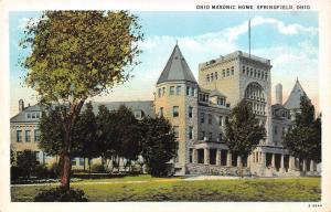 SPRINGFIELD, OH Ohio     OHIO MASONIC HOME       c1920's Postcard