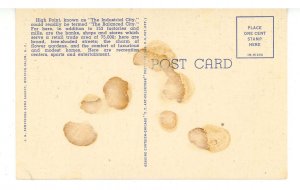 NC - High Point. Main Street at Night looking North