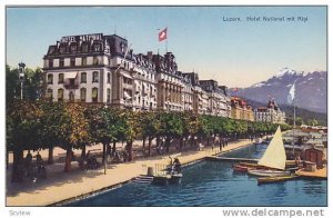 Sailboats, Hotel National Mit Rigi, Luzern, Switzerland, 1900-1910s